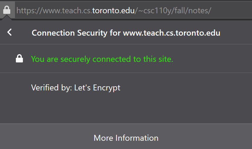 Browser image showing HTTPS icon