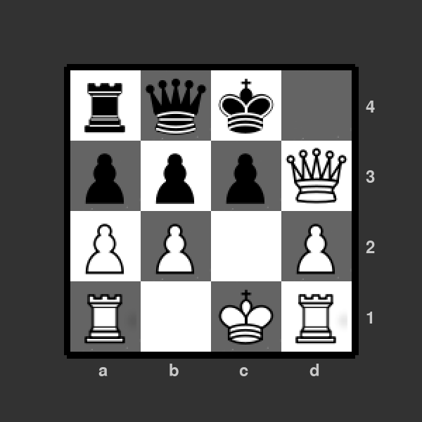 Minichess board after b1d3