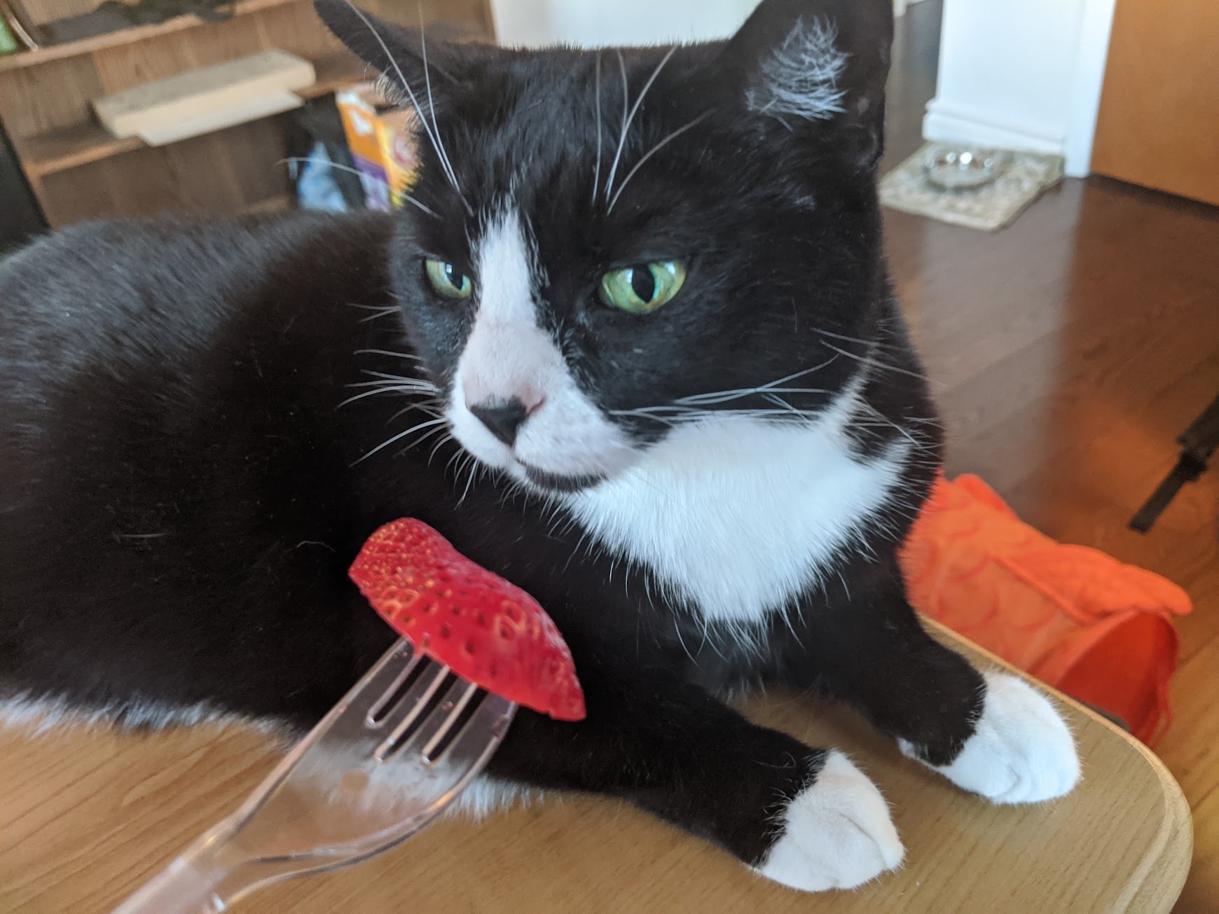 Strawberry with a fruit snack